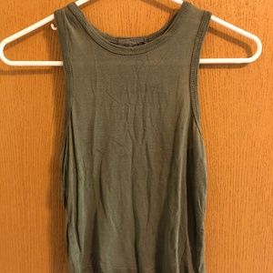 Olive Green Crop Top